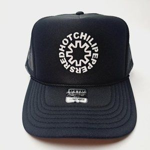 Red Hot Chili Peppers Trucker Mesh Snapback Cap Hat Black American Rock Band